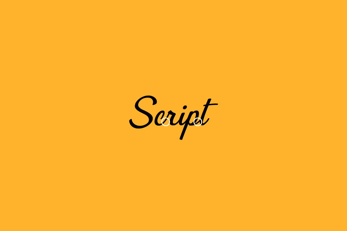 example of a script font in picsart