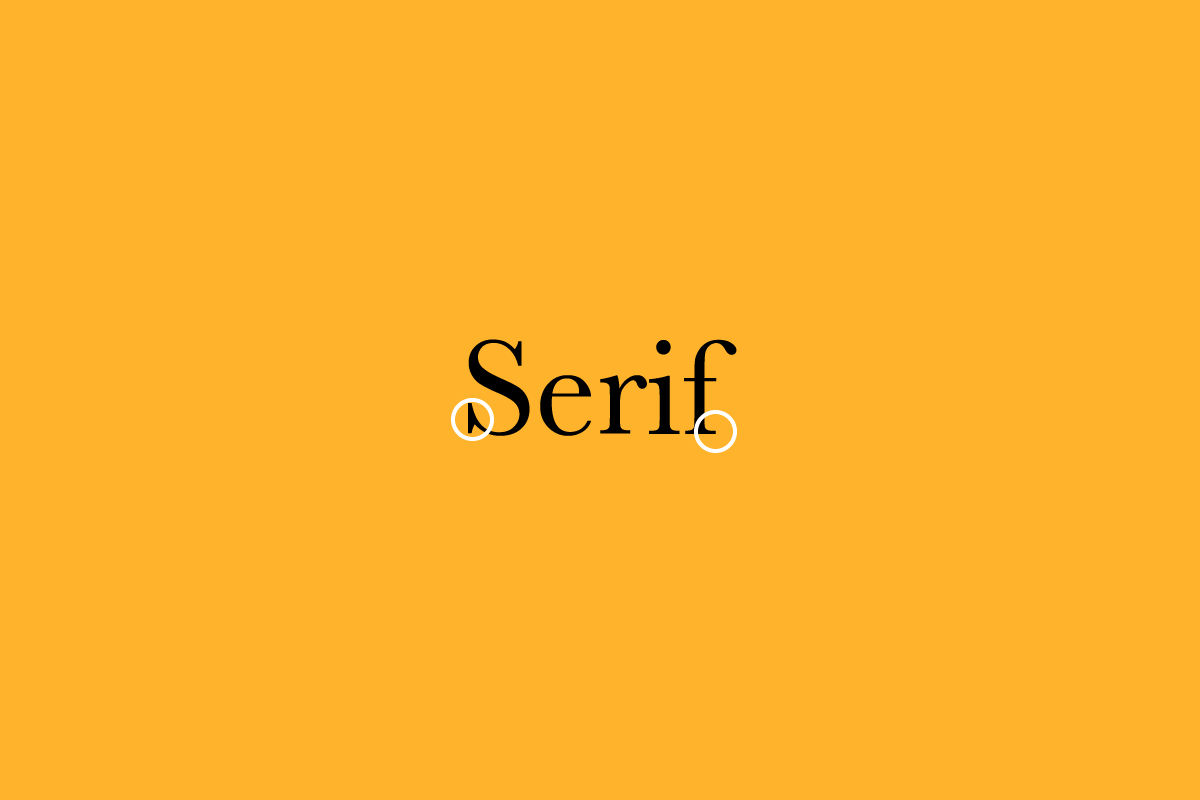 example of a serif font in picsart