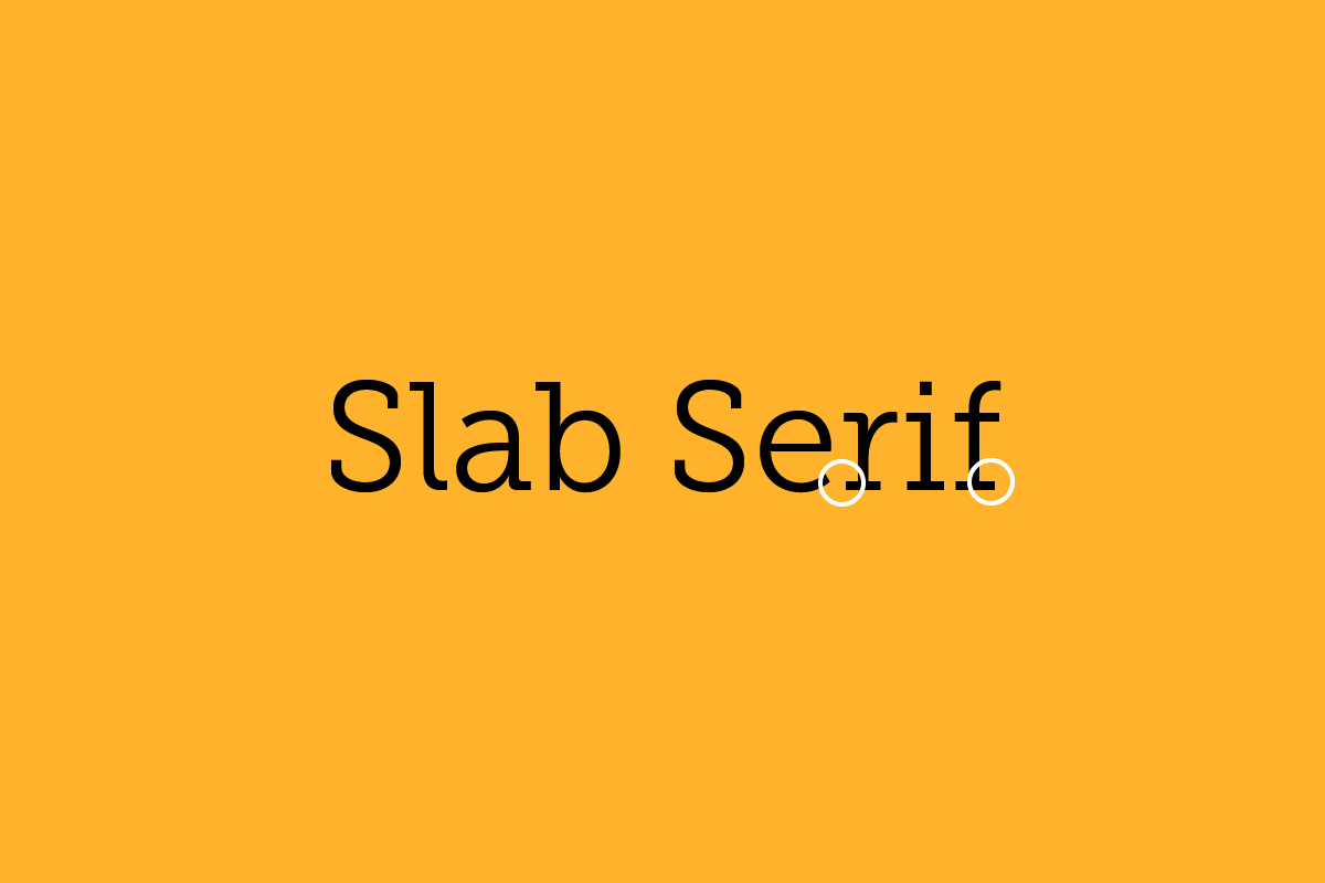 example of a slab serif font in picsart