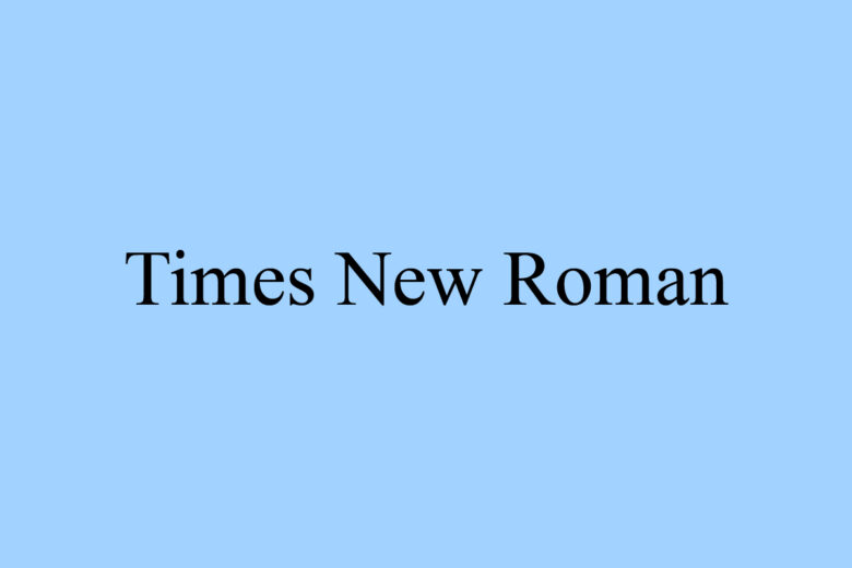 times new roman font