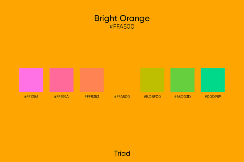 triadic orange colors