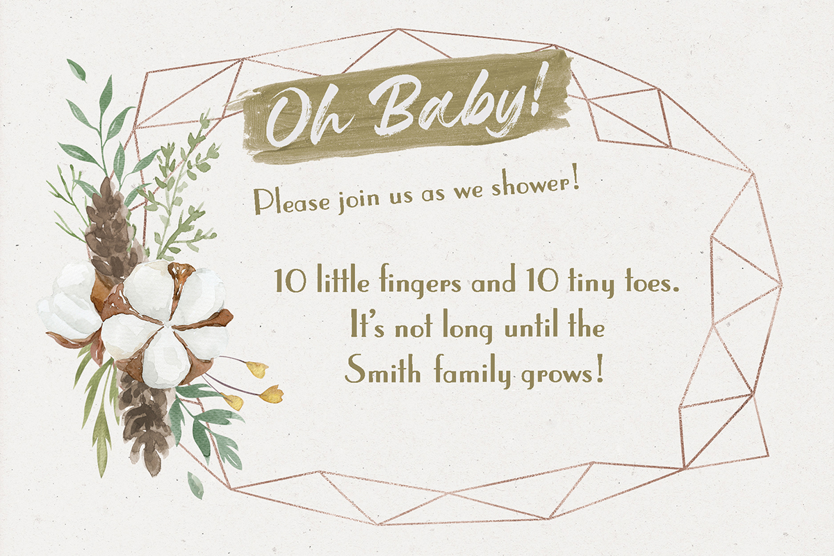 Baby shower best sale invitation card matter