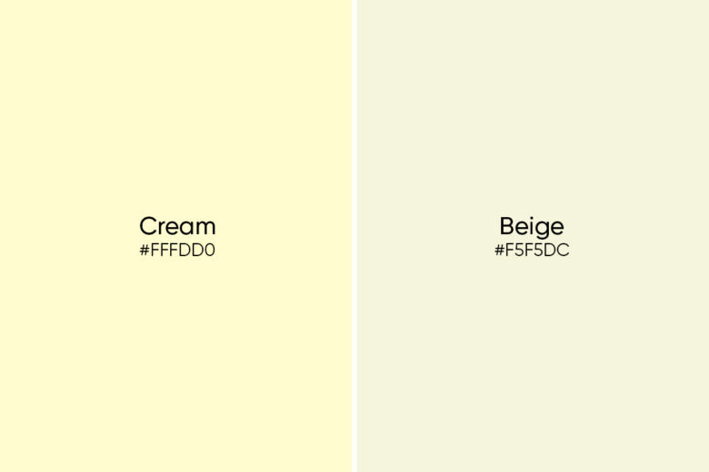 beige vs cream