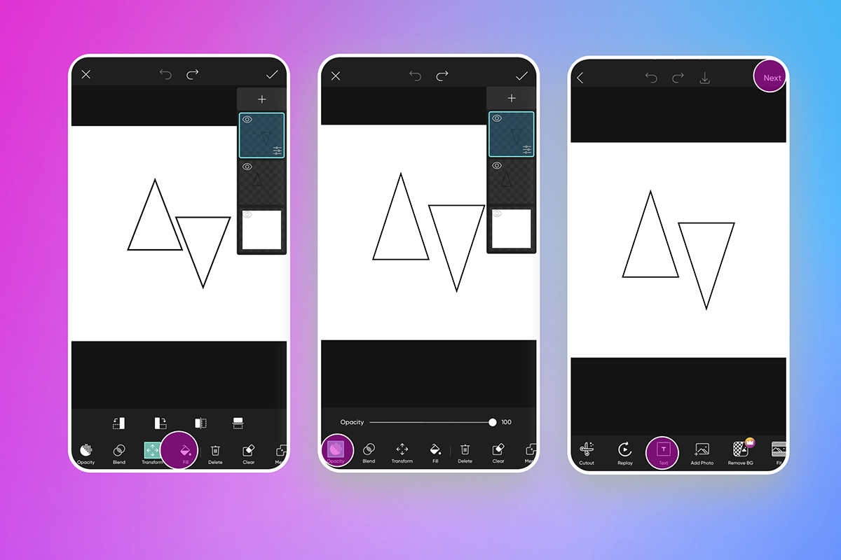 duplicating a shape in picsart