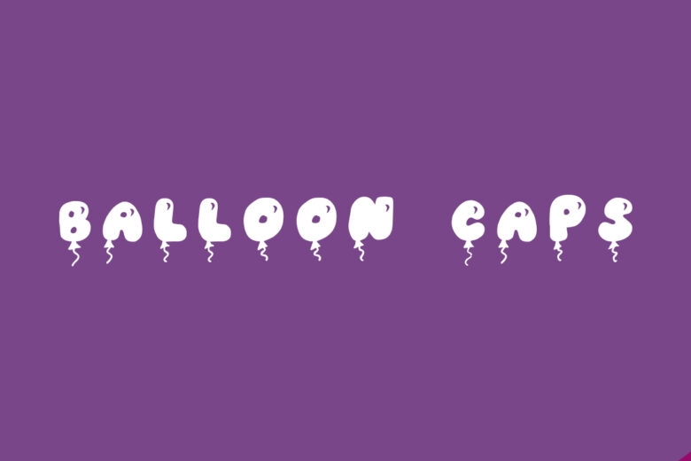 balloon caps font