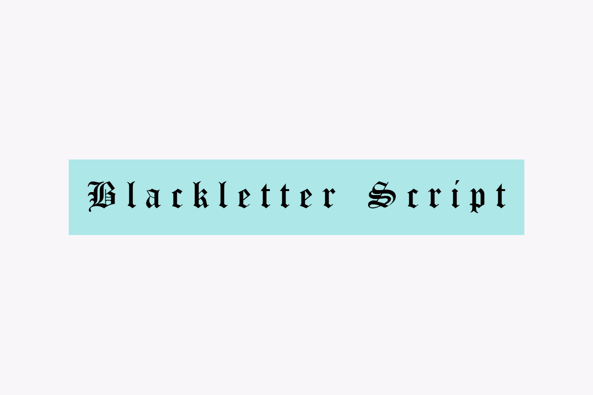 blackletter script