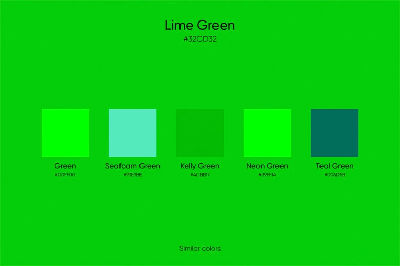 lime green similar colors