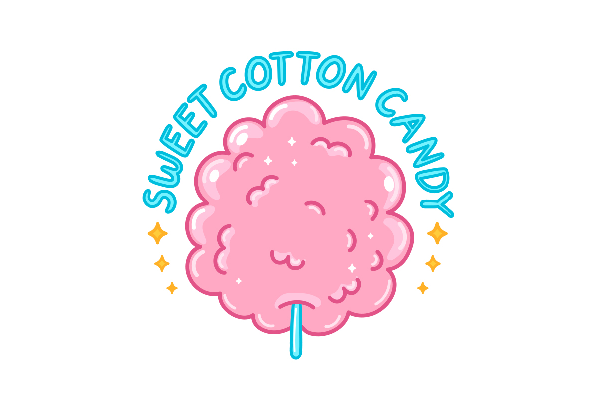 soft and cute candy themed logo design