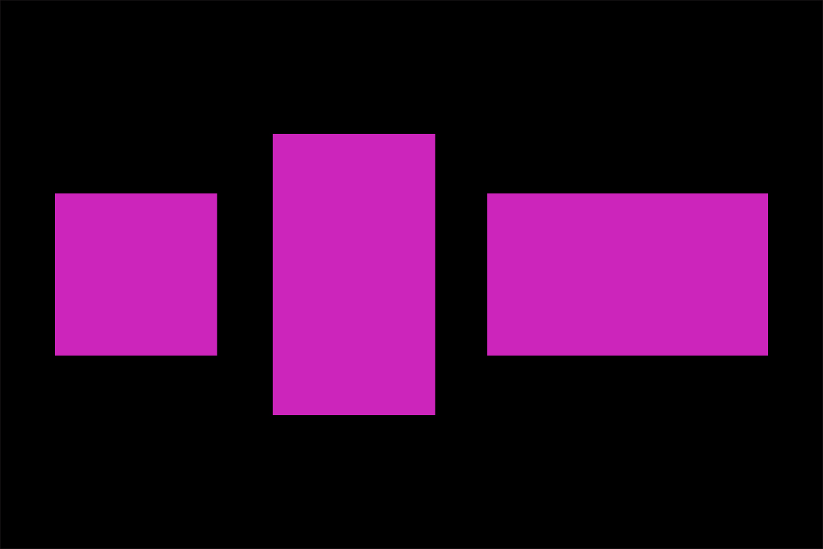 magenta squares and rectangles on a black background