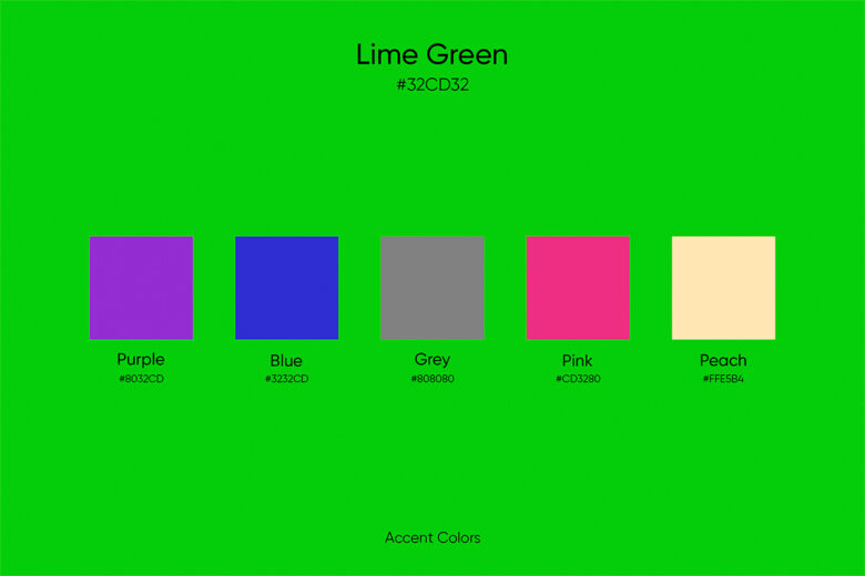 lime green accent colors