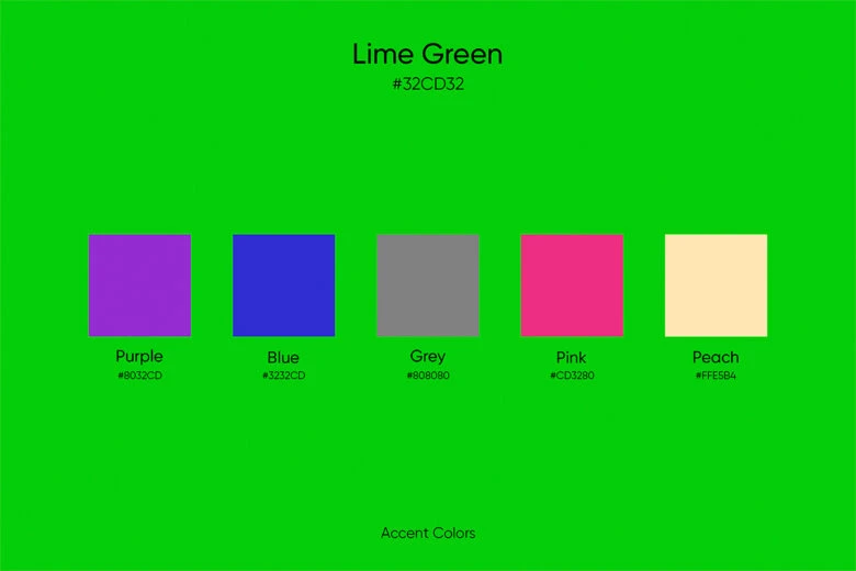 lime green accent colors