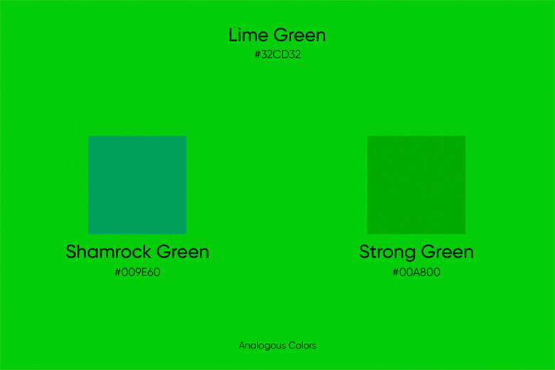analogous lime green
