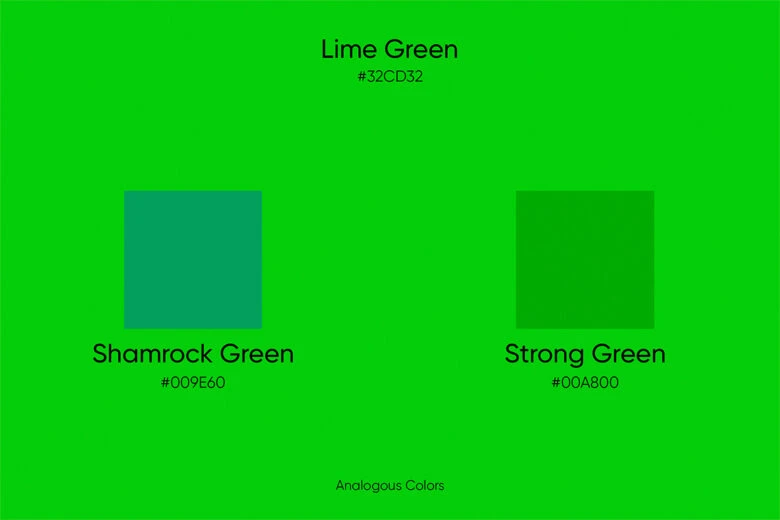 analogous lime green