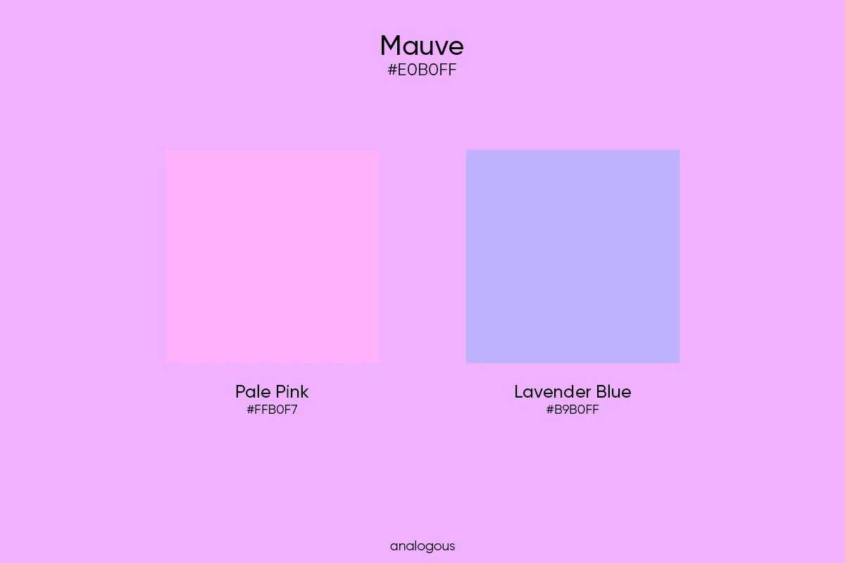 analogous colors to mauve