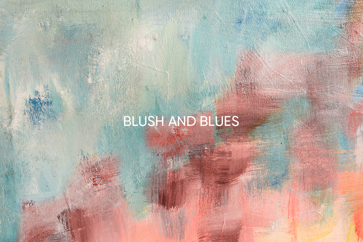 blush and blue themed color palette