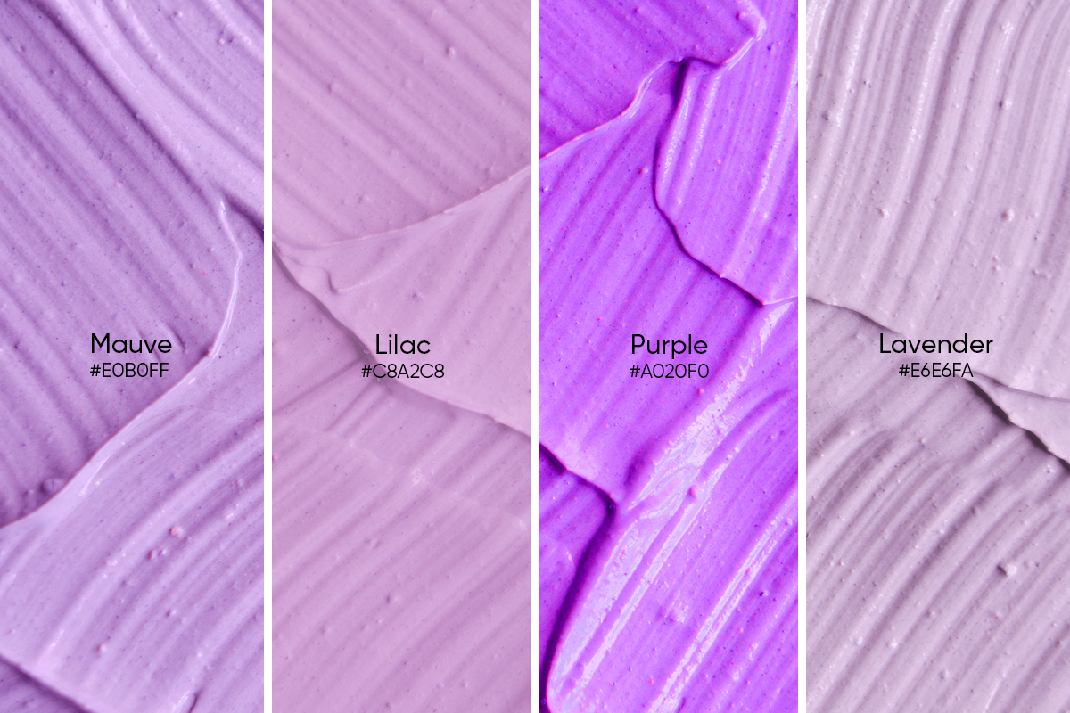 swatches of colors similar to mauve
