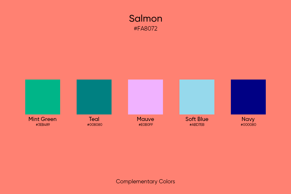complimentary colors to salmon