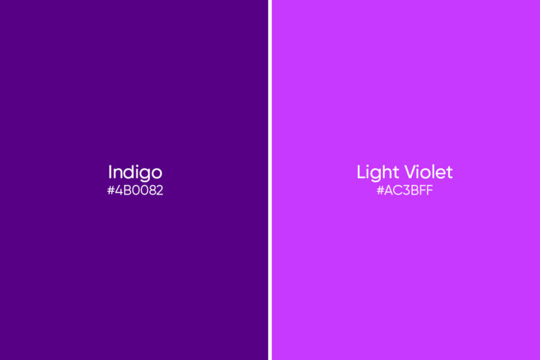 indigo vs light violet