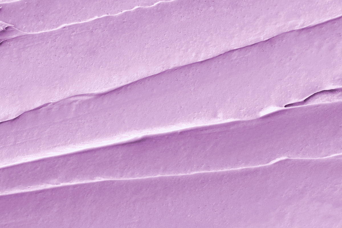 thick swatch of mauve paint