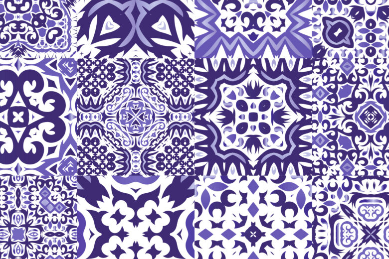 indigo color pattern
