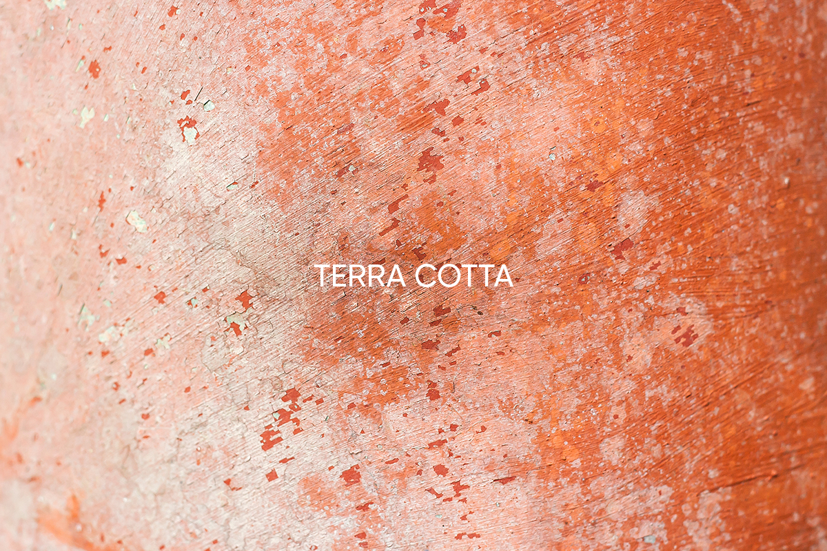 terra cotta themed color palette with a salmon color