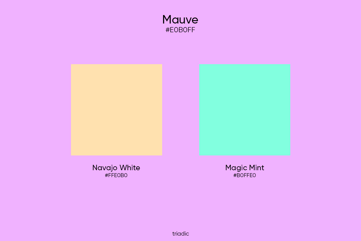 mauve's triadic colors