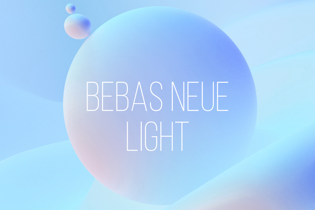 bebas neue light font