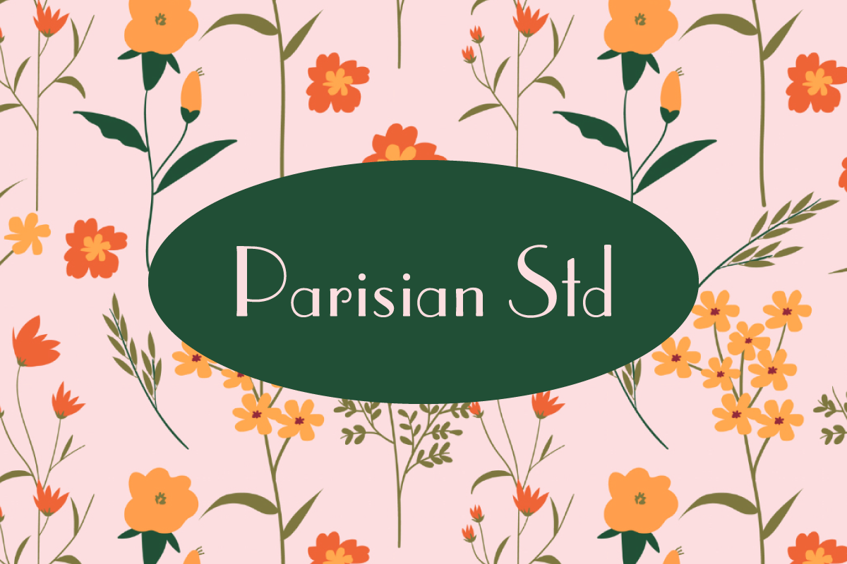 elegant trendy font of parisian std