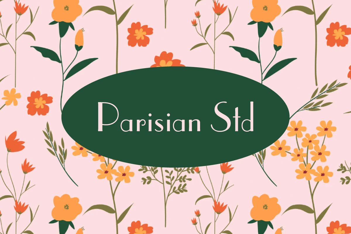 elegant trendy font of parisian std