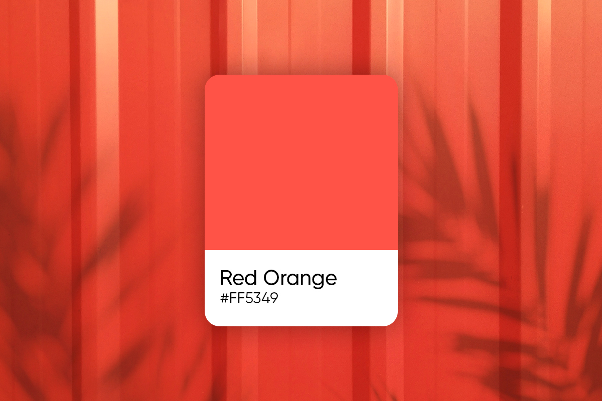 red orange color scheme