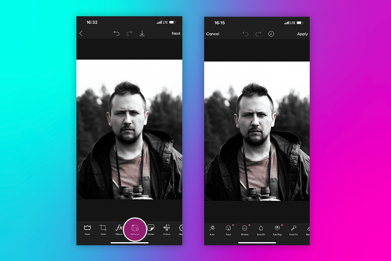 how to edit documentary style portraits in picsart app