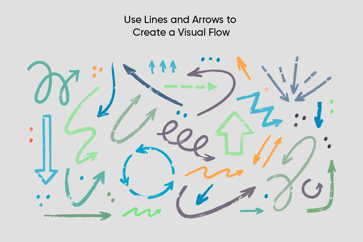 infographic tips on how to use lines and arrows