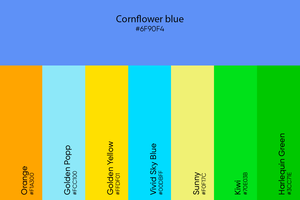 cornflower blue color palette