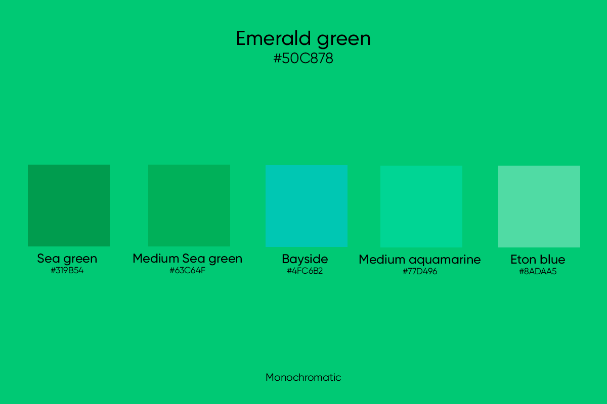 Emerald Green: Its Codes and Best Color Combinations - Picsart Blog