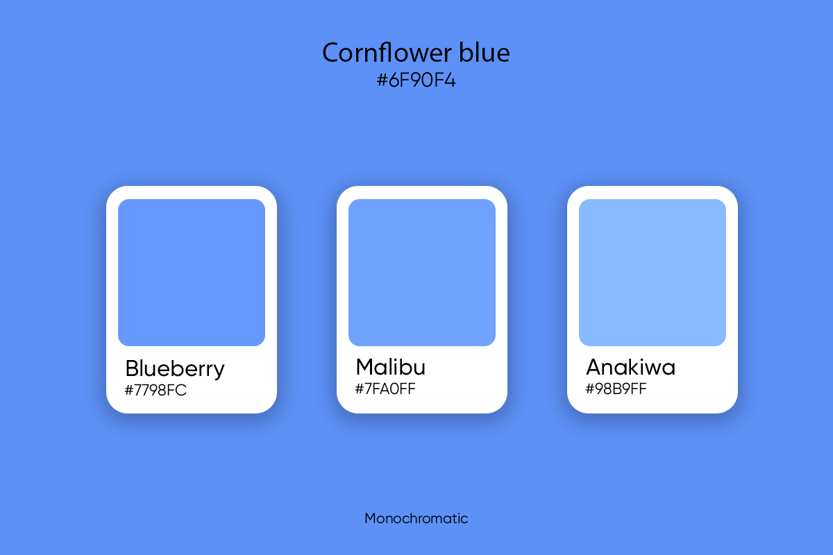 sunflower blue monochrome color palette
