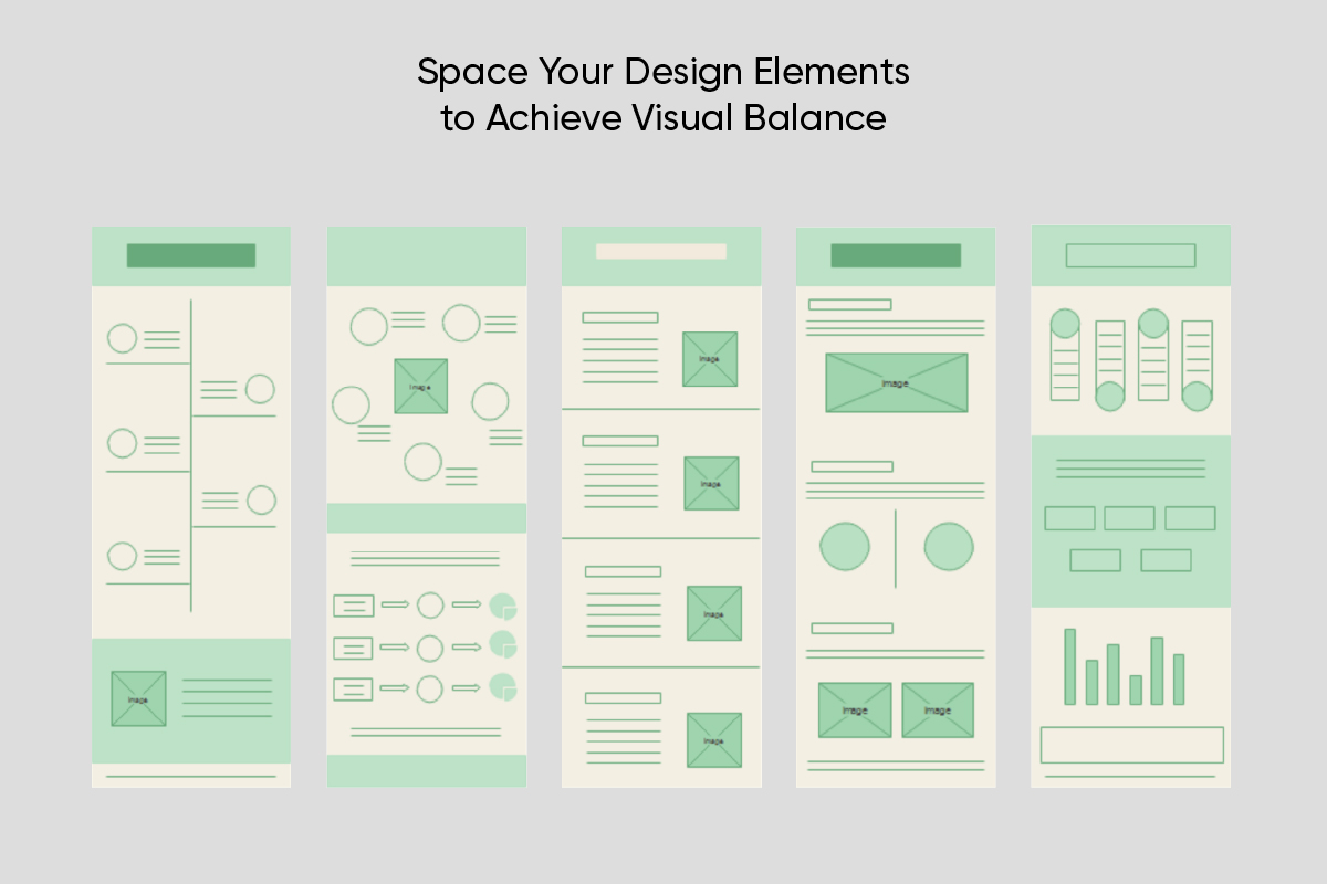 infographic tips on how to use design elements to get a visual balance