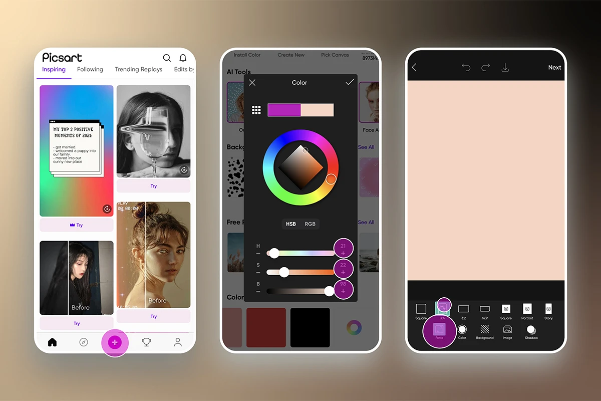 infographic tips for designing in picsart