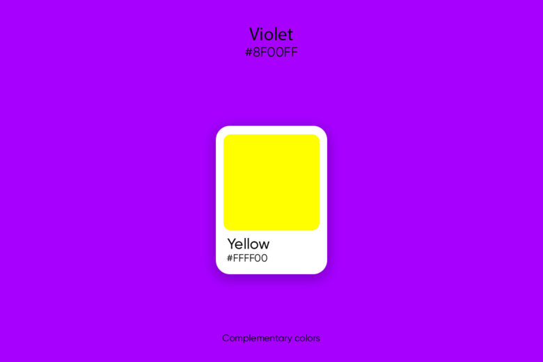 violet and yellow