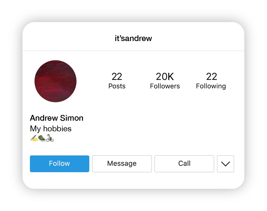 instagram bio idea showing hobbies and emojis together