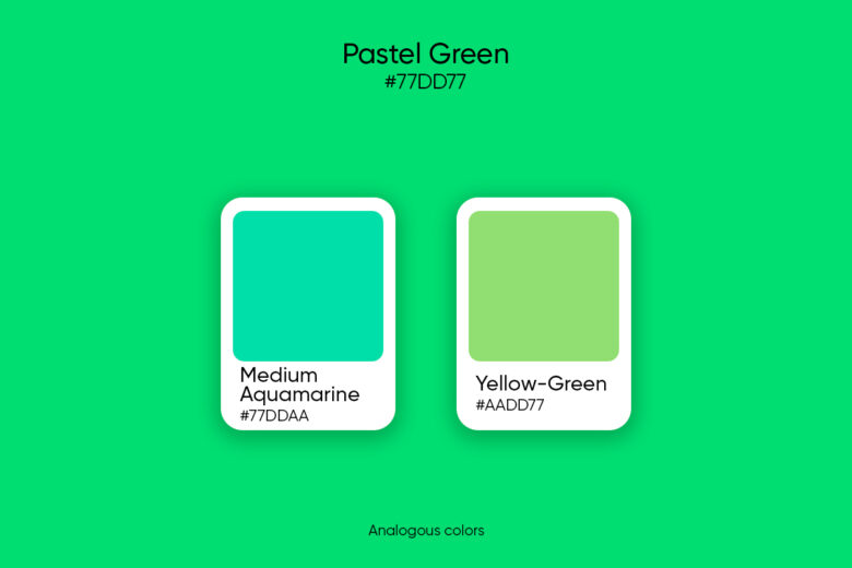 pastel green analogous