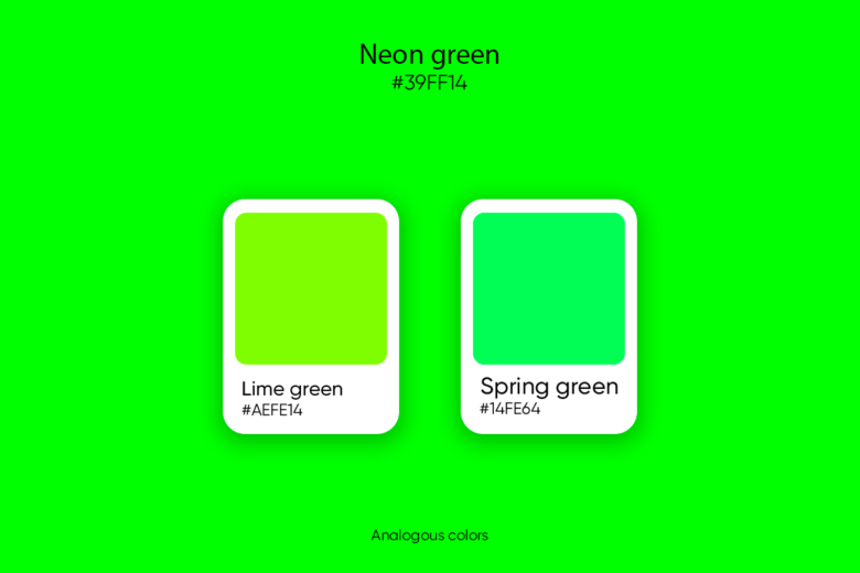 Analogous neon green
