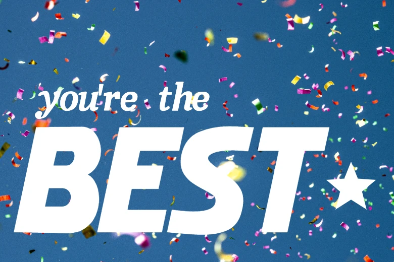 celebratory font made with AI in picsart