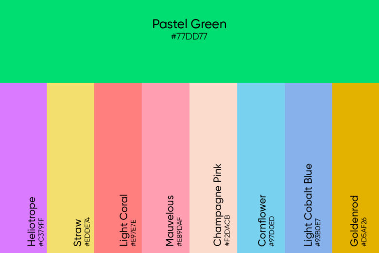 Color scheme palette image  Soft green color palette