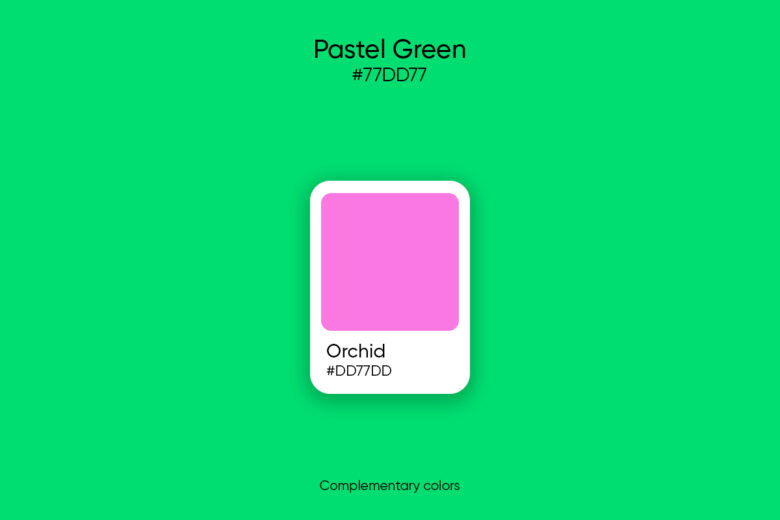 pastel green complementary
