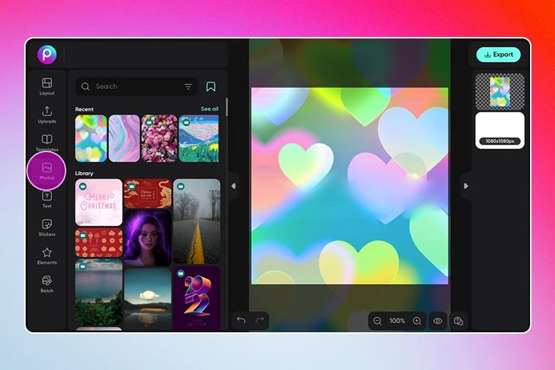 how to upload a photo to picsart web