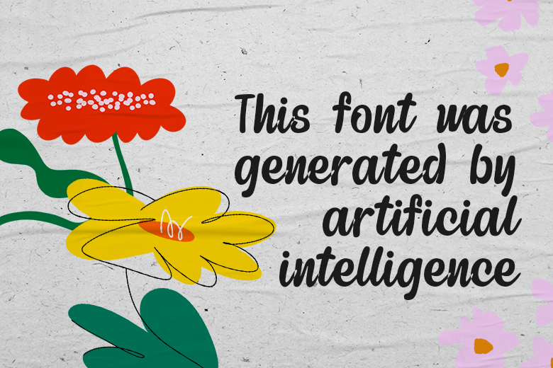 calligraphy style font made with artificial intelligence 