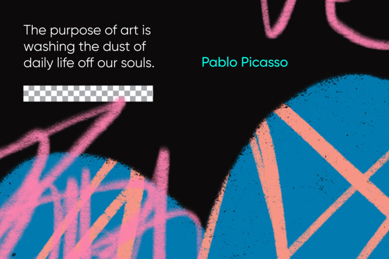 Picasso World Art Day quote