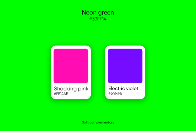 split complementary neon green