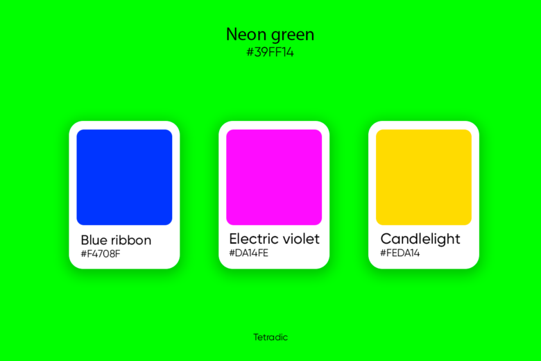 tetradic neon green