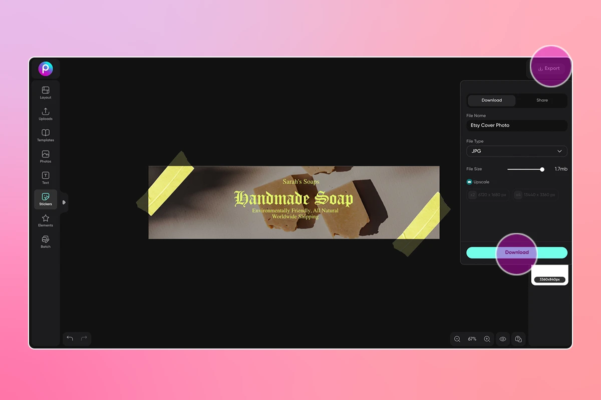 how to download an etsy template
